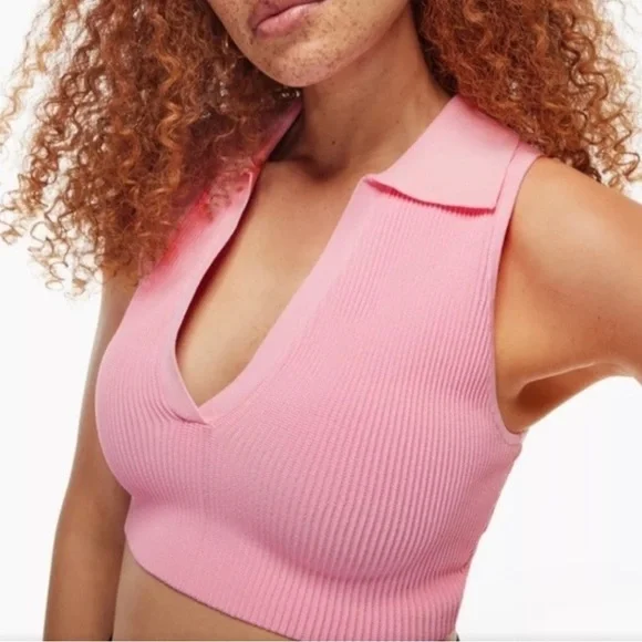 Aritzia Babaton Sculpt Knit Tank in Pink - Picture 2 of 2